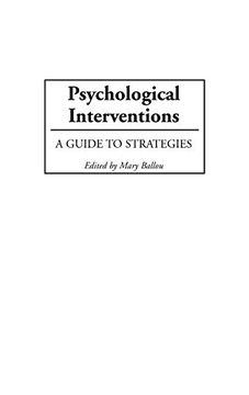 portada Psychological Interventions: A Guide to Strategies (en Inglés)