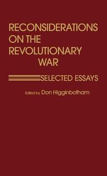 portada reconsiderations on the revolutionary war: selected essays (in English)