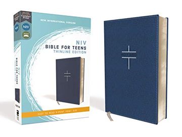 portada Niv, Bible for Teens, Thinline Edition, Leathersoft, Blue, red Letter Edition, Comfort Print (in English)