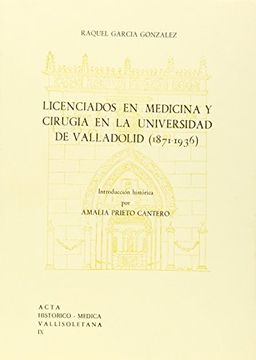 portada Licenciados En Medicina y Cirugia En La Universidad de Valladolid (1871-1936)