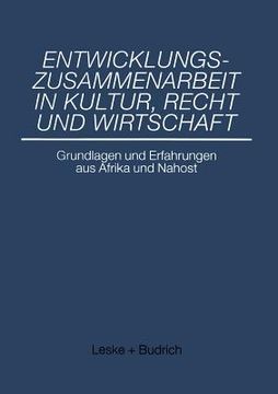 portada Entwicklungszusammenarbeit in Kultur, Recht Und Wirtschaft: Grundlagen Und Erfahrungen Aus Afrika Und Nahost (en Alemán)