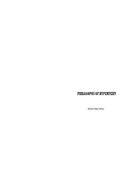 portada Philosophy of Hypertext
