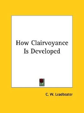 portada how clairvoyance is developed (en Inglés)