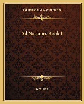 portada Ad Nationes Book I (en Latin)