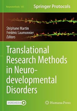 portada Translational Research Methods in Neurodevelopmental Disorders (en Inglés)
