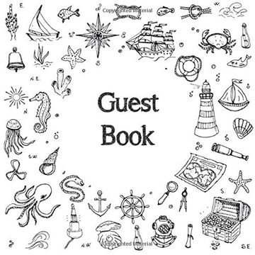 portada Guest Book, Visitors Book, Guests Comments, Vacation Home Guest Book, Beach House Guest Book, Comments Book, Visitor Book, Nautical Guest Book,. Centres, Family Holiday Guest Book (Hardback) (en Inglés)