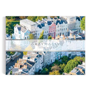 portada Galison Gray Malin Notting Hill – 1000 Piece Puzzle With Dreamy Springtime Photography of Iconic English Neighborhood From au Parc Artwork