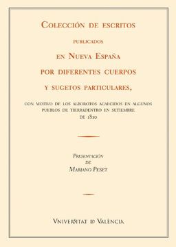 portada Colección de Escritos Publicados en Nueva España por Diferentes Cuerpos y Sugetos Particulares