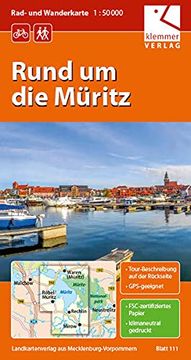 portada Rad- und Wanderkarte Rund um die Müritz 1: 50 000 (en Alemán)