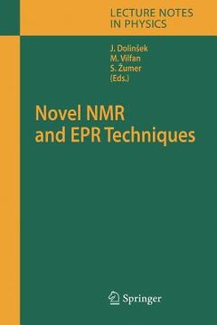 portada novel nmr and epr techniques (in English)