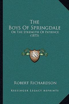 portada the boys of springdale: or the strength of patience (1875) (en Inglés)