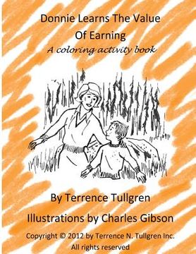 portada Donnie Learns The Value of Earning: A Coloring Activity Book (en Inglés)