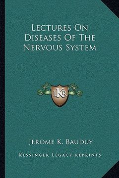 portada lectures on diseases of the nervous system (en Inglés)