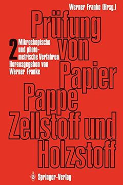 portada Prüfung von Papier, Pappe, Zellstoff und Holzstoff: Band 2: Mikroskopische und Photometrische Verfahren (en Alemán)