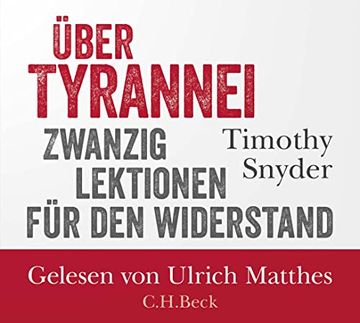 portada Über Tyrannei: Zwanzig Lektionen für den Widerstand (Mp3-Cd. Ungekürzte Lesung) (en Alemán)