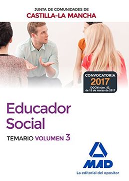 portada Educadores Sociales de la Junta de Comunidades de Castilla-La Mancha. Temario específico.Volumen 3