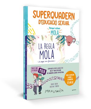 portada Pack Aprèn amb Menstruita (la Regla Mola + Superquadern D'educació Sexual) (in Catalá)