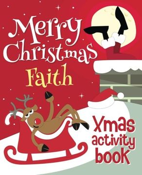 portada Merry Christmas Faith - Xmas Activity Book: (Personalized Children's Activity Book)