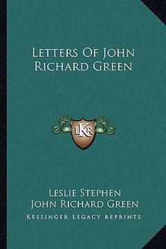 portada letters of john richard green (en Inglés)
