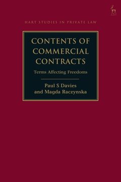 portada Contents Of Commercial Contracts: Terms Affecting Freedoms (hart Studies In Private Law) (in English)