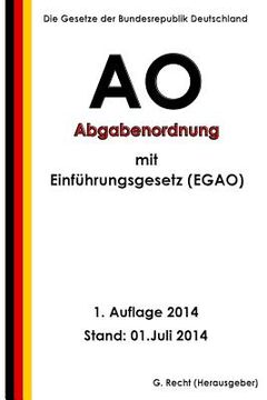 portada Abgabenordnung (AO) mit Einführungsgesetz (EGAO) (en Alemán)