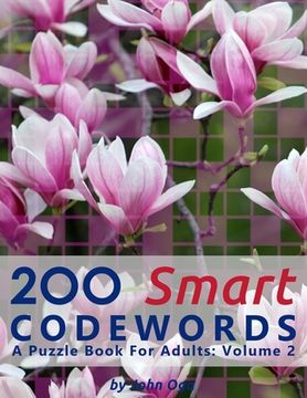 portada 200 Smart Codewords: A Puzzle Book For Adults: Volume 2 (en Inglés)