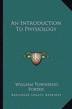 portada an introduction to physiology (en Inglés)