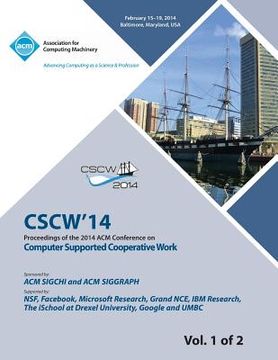 portada CSCW 14 Vol 1 Computer Supported Cooperative Work (en Inglés)