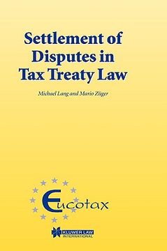 portada settlement of disputes in tax treaty law (en Inglés)