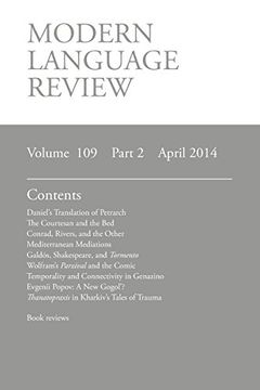 portada Modern Language Review (109: 2) April 2014