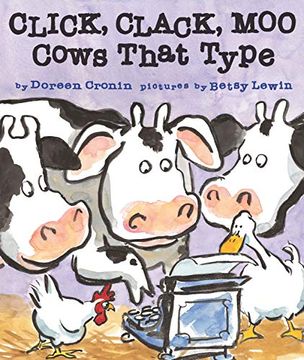 portada Click, Clack, Moo: Cows That Type (Click, Clack Books) (en Inglés)