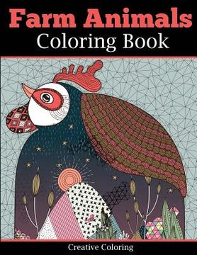 portada Farm Animals Coloring Book for Adults (in English)