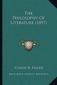 portada the philosophy of literature (1897) (in English)