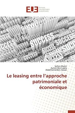 portada Le leasing entre l'approche patrimoniale et économique (French Edition)