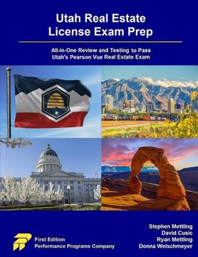 portada Utah Real Estate License Exam Prep: All-in-One Review and Testing to Pass Utah's Pearson Vue Real Estate Exam (in English)