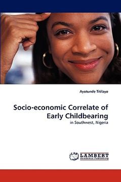 portada socio-economic correlate of early childbearing (en Inglés)
