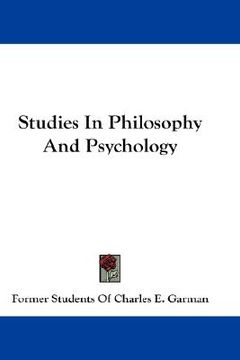 portada studies in philosophy and psychology (en Inglés)