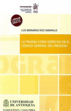 portada La Prueba Como Derecho en el Codigo General del Proceso (in Spanish)