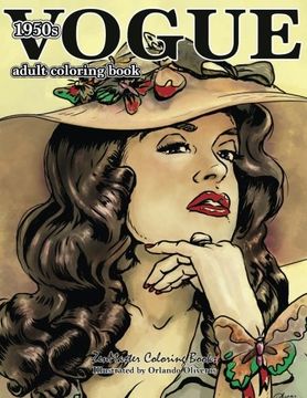 portada Vogue 1950S Adult Coloring Book: 50s Fashion Coloring Book for Adults: Volume 64 (Coloring Books for Grownups) (in English)