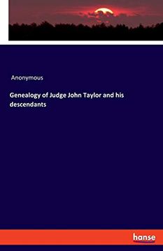 portada Genealogy of Judge John Taylor and his Descendants 