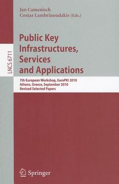 portada public key infrastructures, services and applications