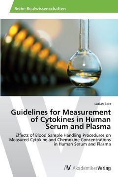 portada Guidelines for Measurement of Cytokines in Human Serum and Plasma