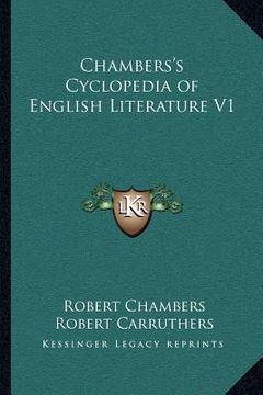 portada chambers's cyclopedia of english literature v1 (en Inglés)