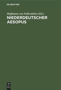 portada Niederdeutscher Aesopus (en Alemán)
