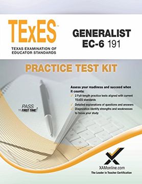 portada Texes Generalist Ec-6 191 Practice Test kit (in English)