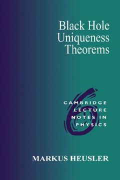 portada Black Hole Uniqueness Theorems (Cambridge Lecture Notes in Physics, Series Number 6) (en Inglés)