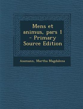 portada Mens Et Animus, Pars 1 (en Latin)