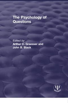portada The Psychology of Questions (Psychology Revivals) (en Inglés)