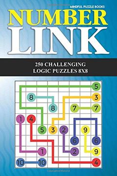 portada Number Link: 250 Challenging Logic Puzzles 8x8 (Number Link Collections) (en Inglés)