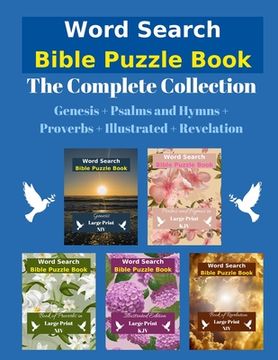 portada Word Search Bible Puzzle: The Complete Collection Genesis + Psalms and Hymns + Proverbs + Illustrated + Revelation 